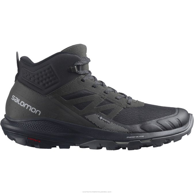 Men's Hiking Boots - Outpulse Mid Gore-Tex V42L33 Salomon Black/Ebony/Vanilla Ice - Salomon Australia