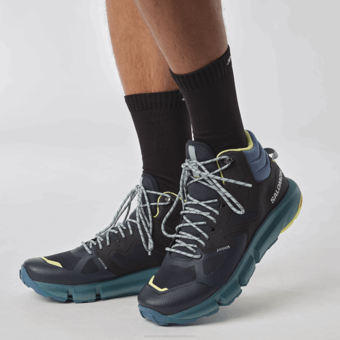 Men\'s Hiking Boots - Predict Hike Mid Gore-Tex V42L56 Salomon Dark Sapphire/Blue Ashes/Sunny Lime - Salomon sneakers Australia