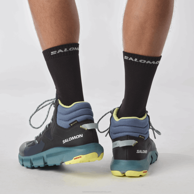 Men\'s Hiking Boots - Predict Hike Mid Gore-Tex V42L56 Salomon Dark Sapphire/Blue Ashes/Sunny Lime - Salomon sneakers Australia