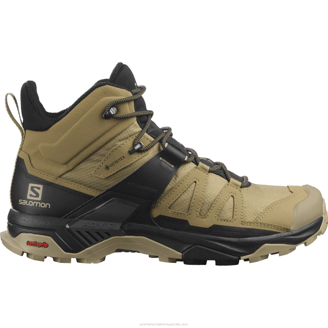 Men's Hiking Boots - X Ultra 4 Mid Gore-Tex V42L12 Salomon Kelp/Black/Safari - Salomon sneakers Australia