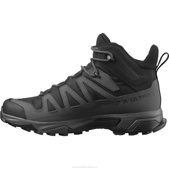 Men\'s Hiking Boots - X Ultra 4 Mid Wide Gore-Tex V42L42 Salomon Black/Magnet/Pearl Blue - Salomon Australia