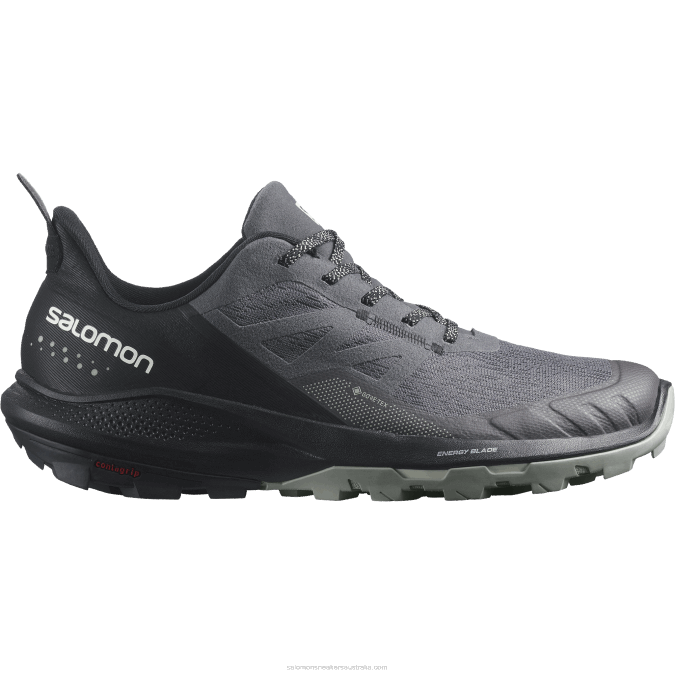 Men's Hiking Shoes - Outpulse Gore-Tex V42L44 Salomon Magnet/Black/Wrought Iron - Salomon shoes