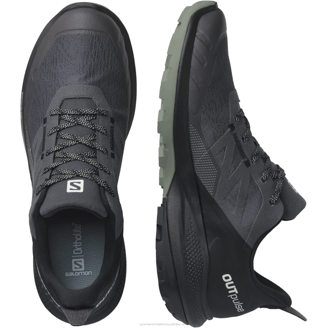 Men\'s Hiking Shoes - Outpulse Gore-Tex V42L44 Salomon Magnet/Black/Wrought Iron - Salomon shoes