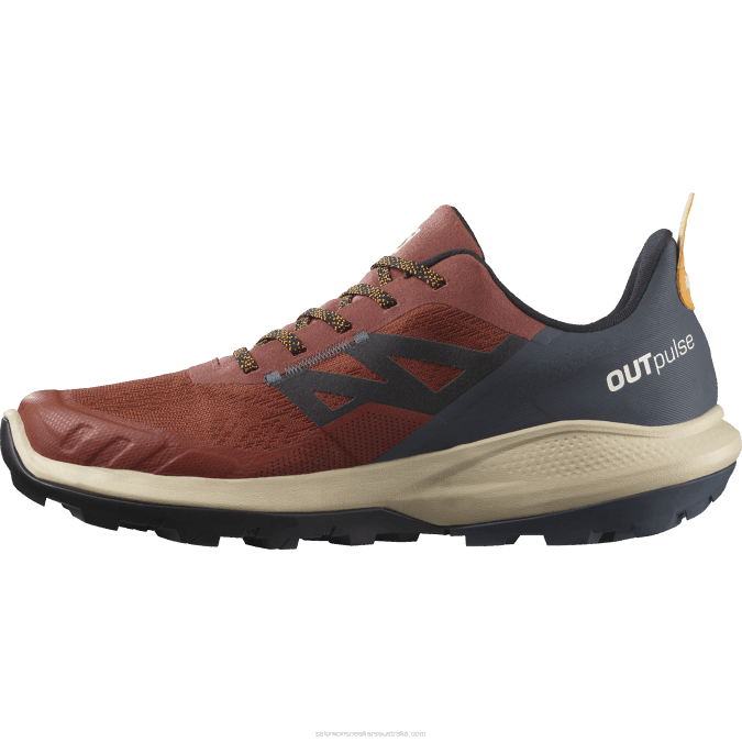 Men\'s Hiking Shoes - Outpulse Gore-Tex V42L45 Salomon Burnt Henna/India Ink/Turmeric - Salomon Australia