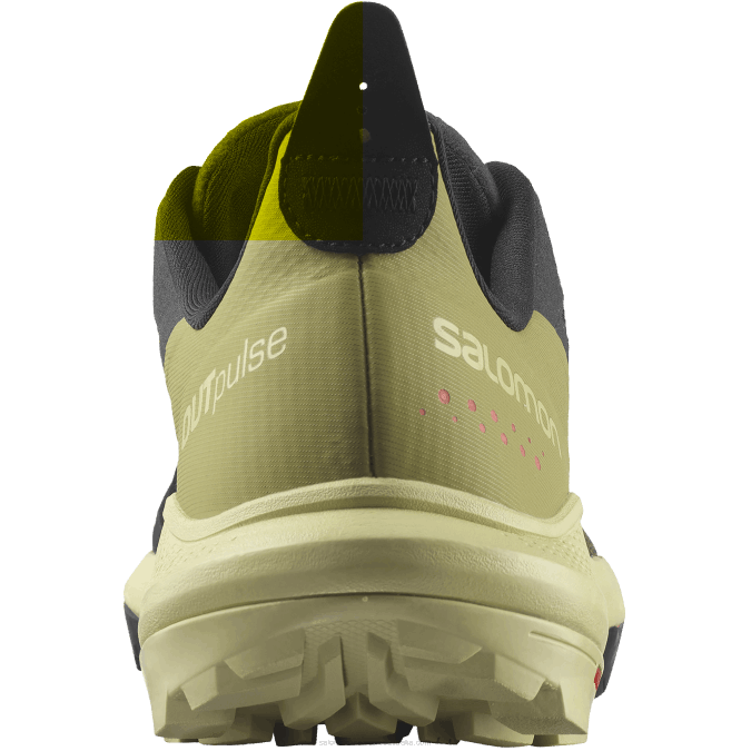 Men\'s Hiking Shoes - Outpulse V42L28 Salomon Black/Leek Green/Poppy Red - Salomon sneakers Australia