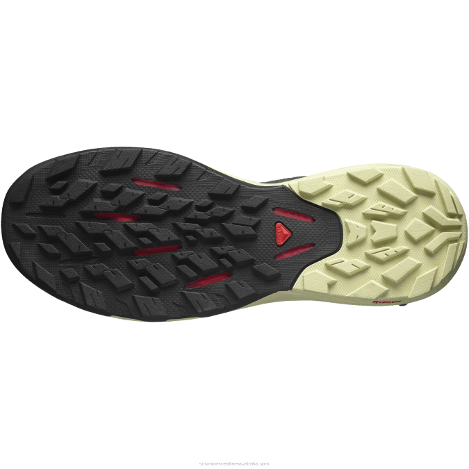Men\'s Hiking Shoes - Outpulse V42L28 Salomon Black/Leek Green/Poppy Red - Salomon sneakers Australia