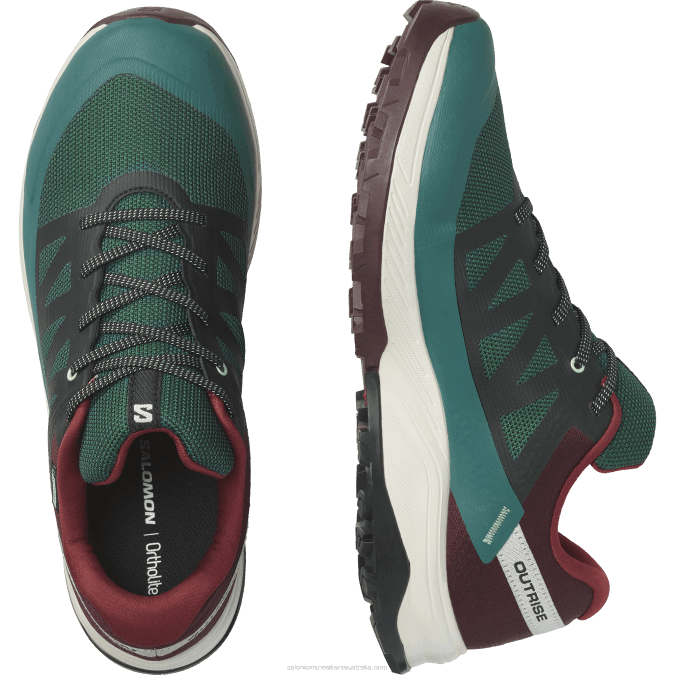 Men\'s Hiking Shoes - Outrise Clima Waterproof V42L55 Salomon Ponderosa Pine/Bitter Chocolate/Vanilla Ice - Salomon Australia