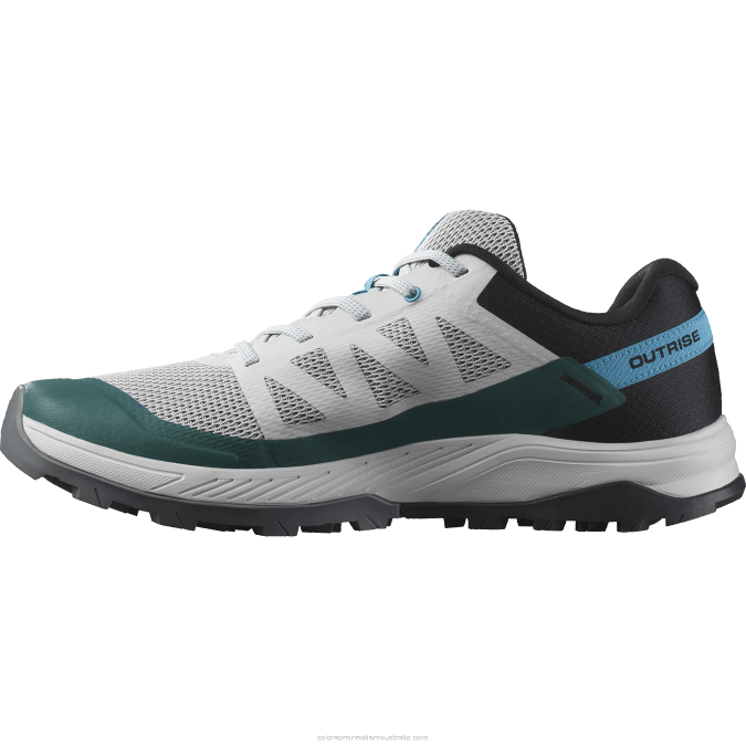 Men\'s Hiking Shoes - Outrise V42L23 Salomon Lunar Rock/Black/Algiers Blue - Salomon Australia