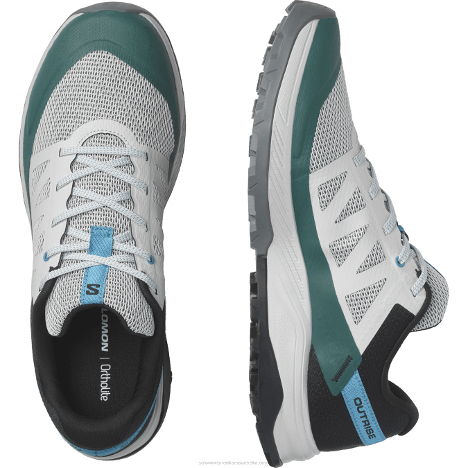 Men\'s Hiking Shoes - Outrise V42L23 Salomon Lunar Rock/Black/Algiers Blue - Salomon Australia