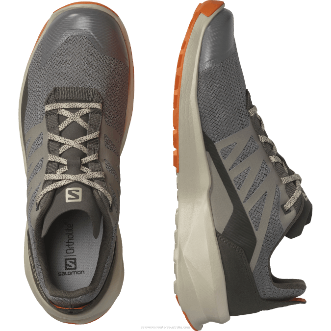 Men\'s Hiking Shoes - Patrol V42L48 Salomon Pewter/Feather Gray/Scarlet Ibis - Salomon Australia