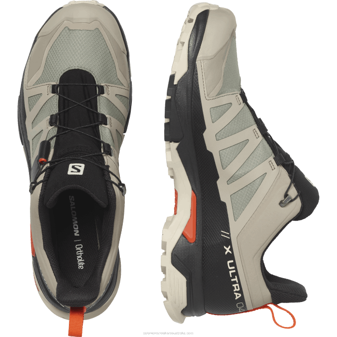 Men\'s Hiking Shoes - X Ultra 4 Gore-Tex V42L18 Salomon Vintage Khaki/Black/Cherry Tomato - Salomon sneakers Australia