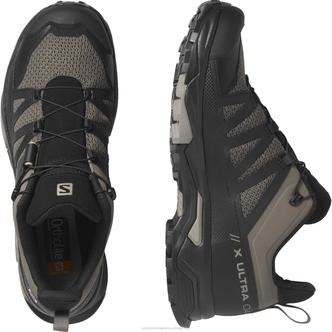 Men\'s Hiking Shoes - X Ultra 4 V42L27 Salomon Bungee Cord/Black/Vintage Khaki - Salomon Australia