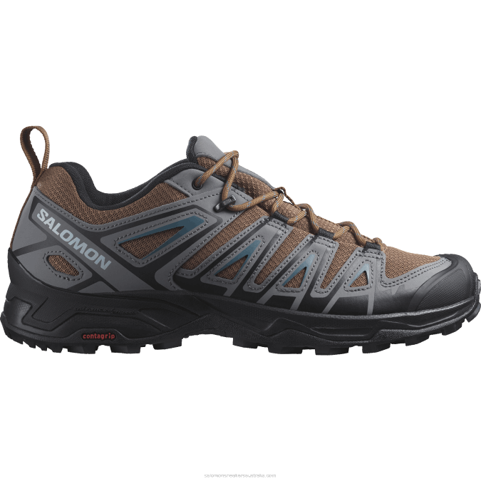 Men's Hiking Shoes - X Ultra Pioneer Aero V42L20 Salomon Toffee/Quiet Shade/Mallard Blue - Salomon Australia