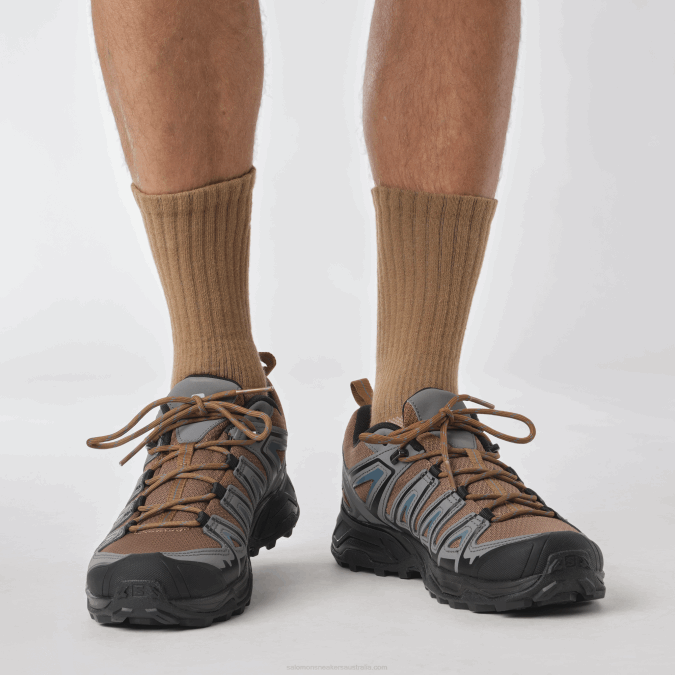 Men\'s Hiking Shoes - X Ultra Pioneer Aero V42L20 Salomon Toffee/Quiet Shade/Mallard Blue - Salomon Australia