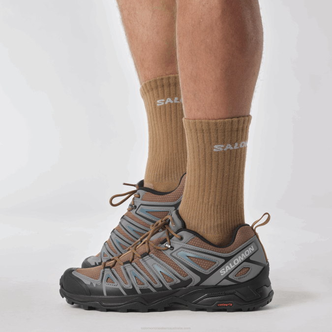 Men\'s Hiking Shoes - X Ultra Pioneer Aero V42L20 Salomon Toffee/Quiet Shade/Mallard Blue - Salomon Australia