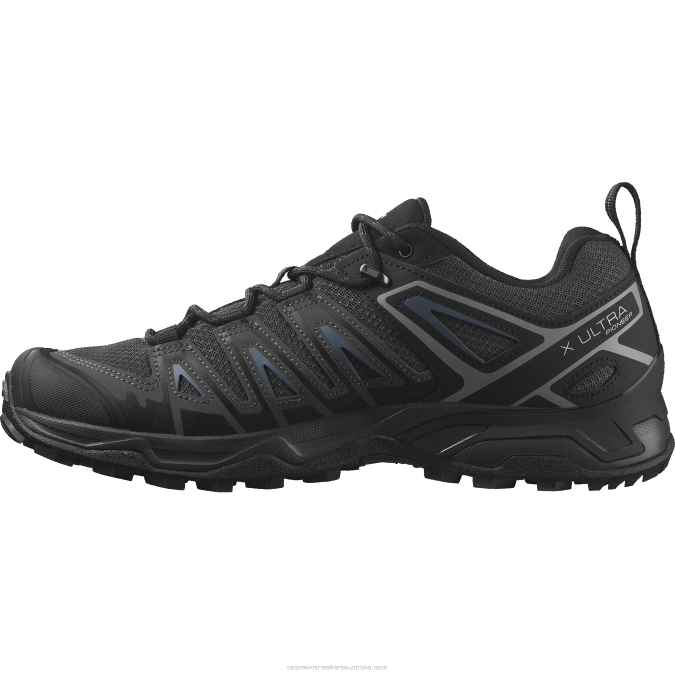 Men\'s Hiking Shoes - X Ultra Pioneer Aero V42L21 Salomon Black/Ebony/Blue Ashes - Salomon sneakers Australia