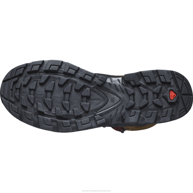 Men\'s Leather Hiking Boots - Quest 4 Gore-Tex V42L4 Salomon Rubber/Black/Fiery Red - Salomon shoes