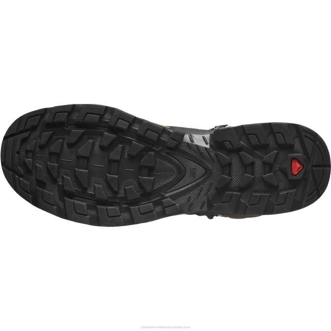 Men\'s Leather Hiking Boots - Quest 4 Gore-Tex V42L6 Salomon Desert Palm/Black/Kelp - Salomon sneakers Australia