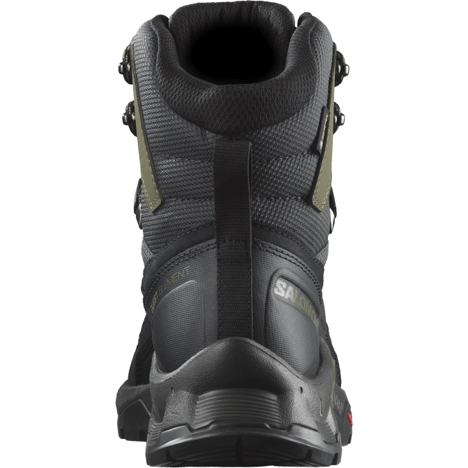 Men\'s Leather Hiking Boots - Quest Element Gore-Tex V42L51 Salomon Black/Deep Lichen Green/Olive Night - Salomon shoes