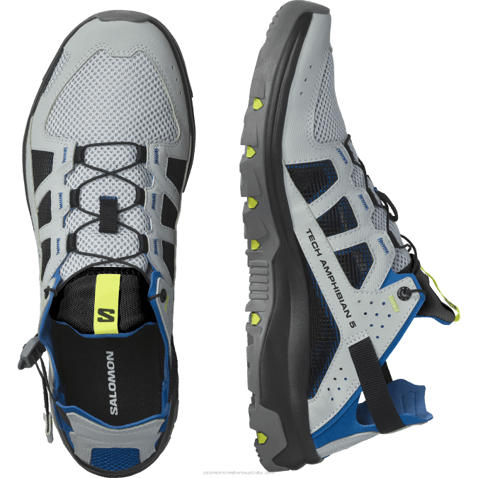 Men\'s Water Shoes - Techamphibian 5 V42L1 Salomon Pearl Blue/Lapis Blue/Safety Yellow - Salomon shoes