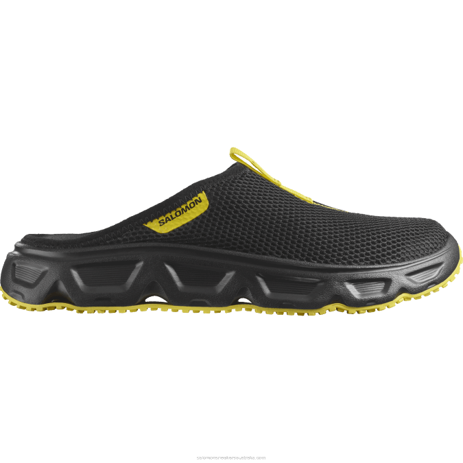Men's Recovery Shoes - Reelax Slide 6.0 V42L1488 Salomon Black/Buttercup - Salomon sneakers Australia