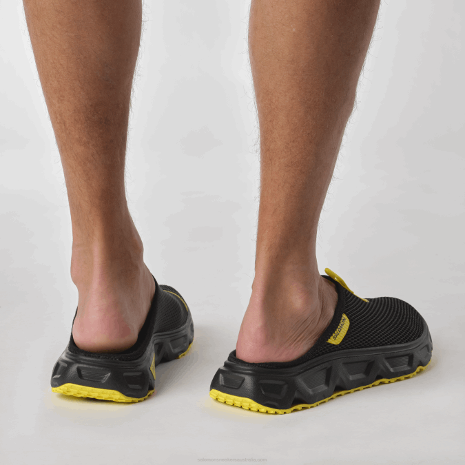 Men\'s Recovery Shoes - Reelax Slide 6.0 V42L1488 Salomon Black/Buttercup - Salomon sneakers Australia