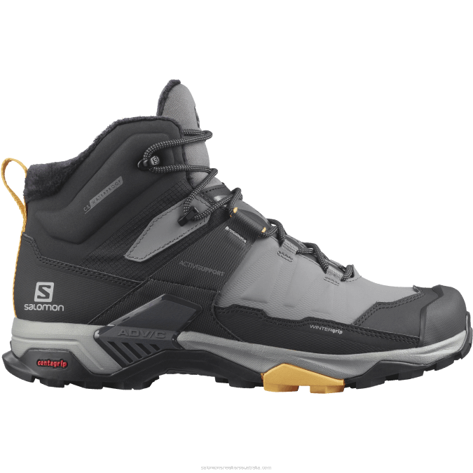 Men's Winter Boots - X Ultra 4 Mid Winter Thinsulate Clima Waterproof V42L1080 Salomon Quiet Shade/Black/Warm Apricot - Salomon Australia