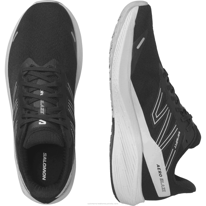 Men\'s Running Shoes - Aero Blaze V42L1067 Salomon Black/White/Lunar Rock - Salomon shoes