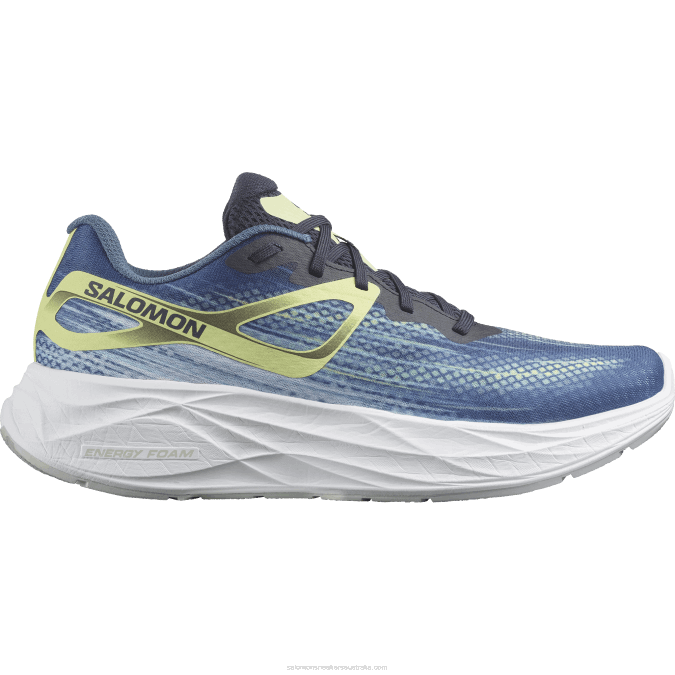 Men's Running Shoes - Aero Glide V42L1063 Salomon Blue Ashes/Dark Sapphire/Sunny Lime - Salomon Australia