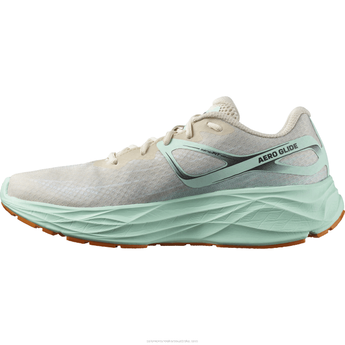 Men\'s Running Shoes - Aero Glide V42L1066 Salomon Bleached Sand/Yucca/Orange Pepper - Salomon sneakers Australia