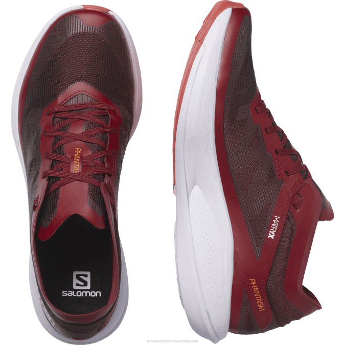 Men\'s Running Shoes - Phantasm V42L1072 Salomon Biking Red/Purple Heather/Vibrant Orange - Salomon sneakers Australia