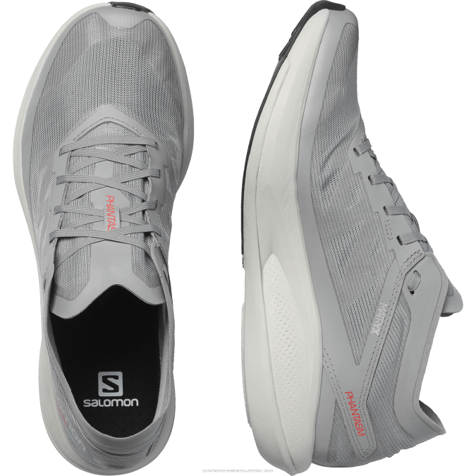 Men\'s Running Shoes - Phantasm V42L1074 Salomon Alloy/Lunar Rock/Poppy Red - Salomon Australia