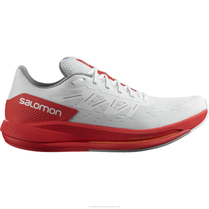 Men's Running Shoes - Spectur V42L1075 Salomon White/Poppy Red/Blazing Orange - Salomon sneakers Australia