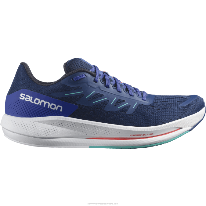 Men's Running Shoes - Spectur V42L1076 Salomon Estate Blue/Dazzling Blue/Mint Leaf - Salomon shoes