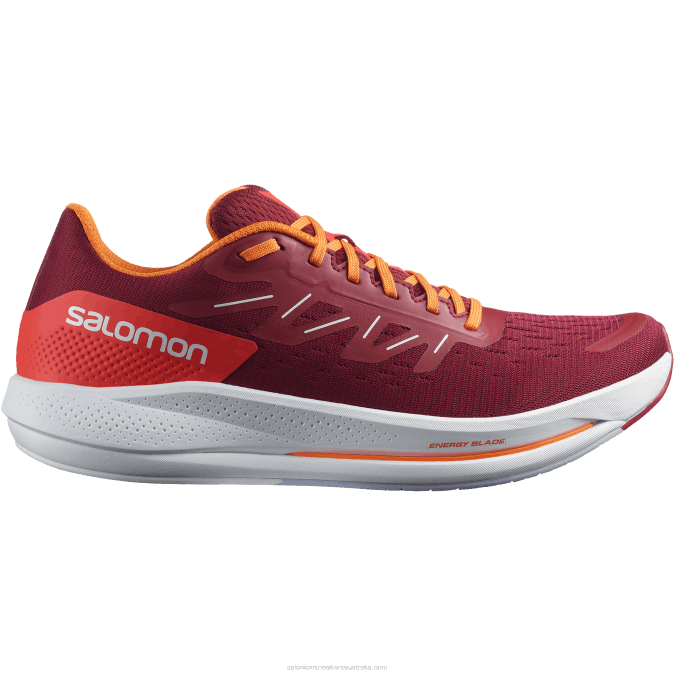Men's Running Shoes - Spectur V42L1077 Salomon Biking Red/Vibrant Orange/Purple Heather - Salomon Australia
