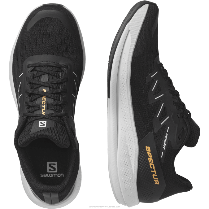 Men\'s Running Shoes - Spectur V42L1078 Salomon Black/White/Blazing Orange - Salomon sneakers Australia