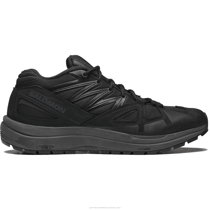 Men's Sportstyle Shoes - Odyssey 1 Leather Advanced V42L220 Salomon Black/Ebony - Salomon sneakers Australia