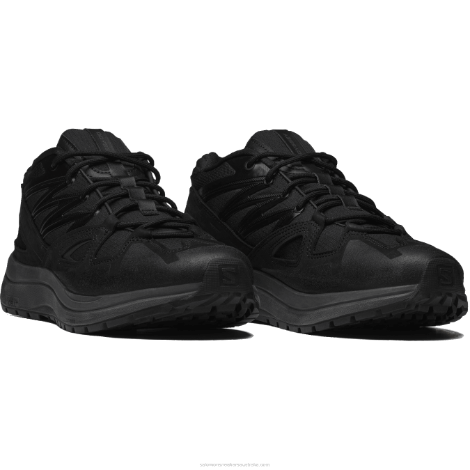 Men\'s Sportstyle Shoes - Odyssey 1 Leather Advanced V42L220 Salomon Black/Ebony - Salomon sneakers Australia