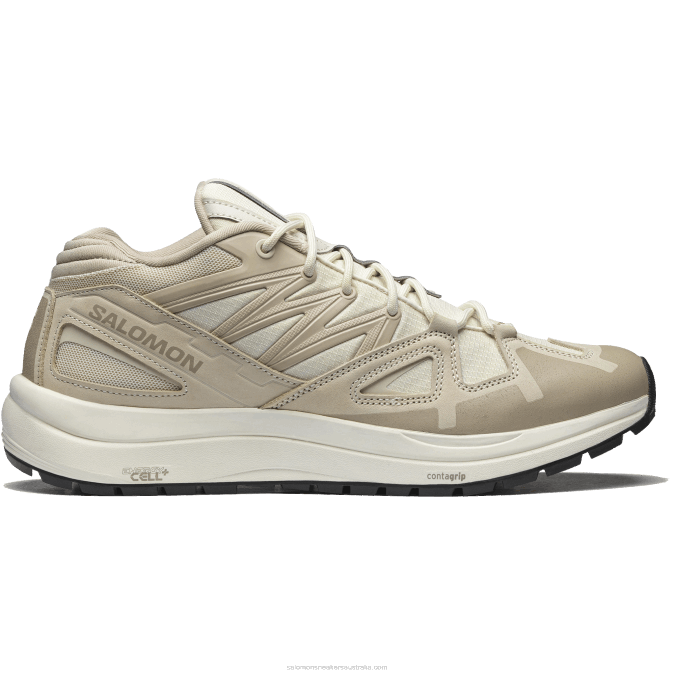Men's Sportstyle Shoes - Odyssey 1 Leather Advanced V42L221 Salomon Rainy Day/Feather Gray/Vanilla Ice - Salomon shoes