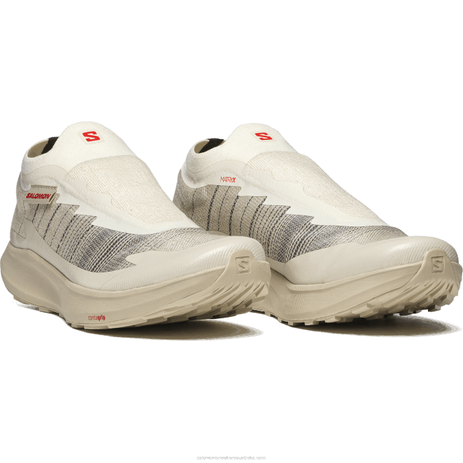 Men\'s Sportstyle Shoes - Pulsar Advanced V42L141 Salomon Vanilla Ice/Feather Gray/Fiery Red - Salomon shoes