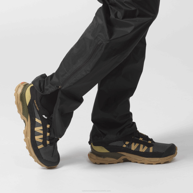 Men\'s Sportstyle Shoes - Shelter Low Leather V42L170 Salomon Black/Kelp/Leek Green - Salomon sneakers Australia