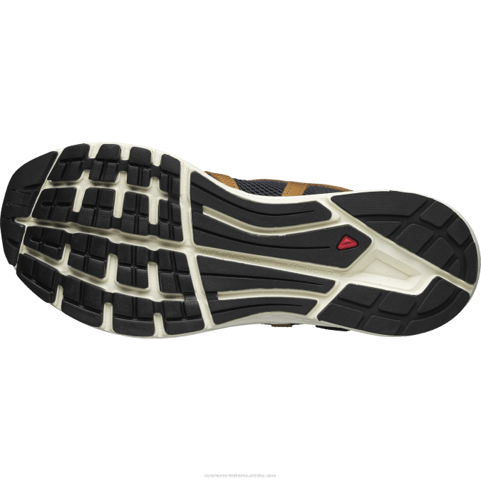 Men\'s Sportstyle Shoes - Techsonic Leather V42L177 Salomon Rubber/Vanilla Ice/Dark Sapphire - Salomon sneakers Australia