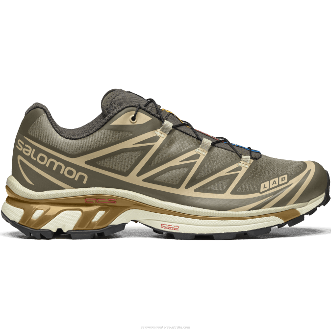Men's Sportstyle Shoes - Xt-6 V42L71 Salomon Beluga/Pewter/Dull Gold - Salomon shoes