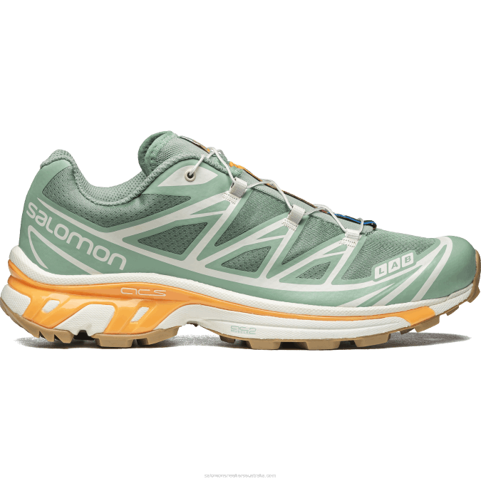 Men's Sportstyle Shoes - Xt-6 V42L75 Salomon Granite Green/Aquifer/Blazing Orange - Salomon Australia
