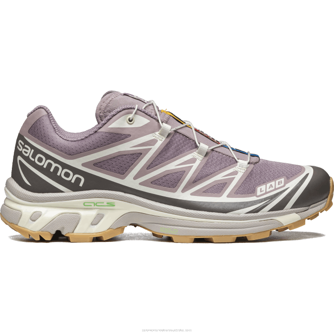 Men's Sportstyle Shoes - Xt-6 V42L80 Salomon Quail/Plum Kitten/Vanilla Ice - Salomon shoes