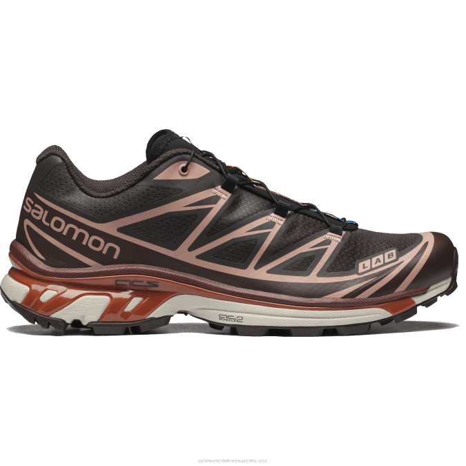 Men's Sportstyle Shoes - Xt-6 V42L87 Salomon Delicioso/Chocolate Fondant/Peach Beige - Salomon Australia