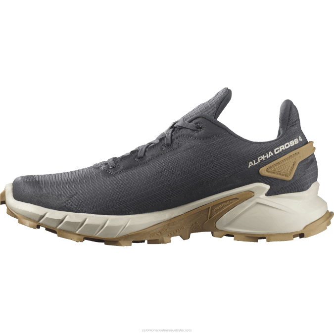 Men\'s Trail Running Shoes - Alphacross 4 V42L1483 Salomon Ebony/Rainy Day/Phantom - Salomon shoes