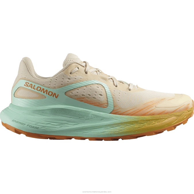 Men's Trail Running Shoes - Glide Max Tr V42L1446 Salomon Bleached Sand/Yucca/Orange Pepper - Salomon shoes