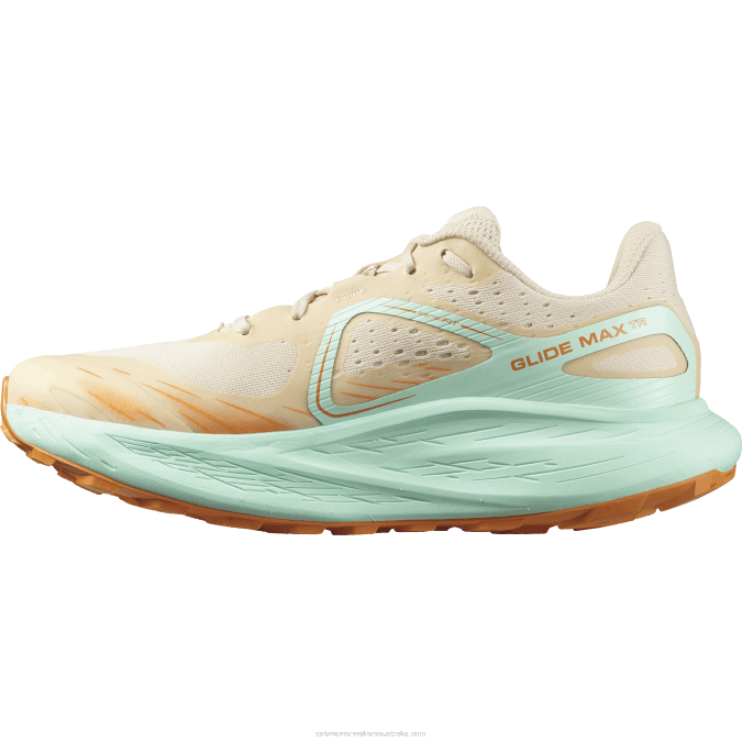Men\'s Trail Running Shoes - Glide Max Tr V42L1446 Salomon Bleached Sand/Yucca/Orange Pepper - Salomon shoes