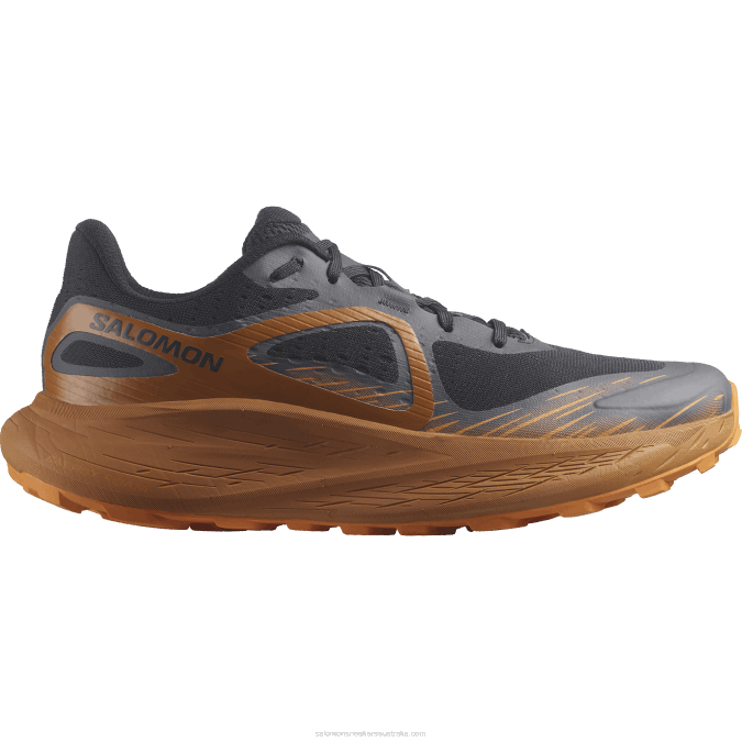 Men's Trail Running Shoes - Glide Max Tr V42L1447 Salomon Dark Sapphire/Sugar Almond/Orange Pepper - Salomon Australia